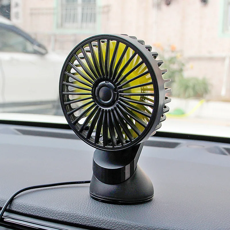 

Car fan USB Strong wind Auto ventilador Dashboard suction cup balm creative Car accessories interior Sucker Spin ABS cooling fan