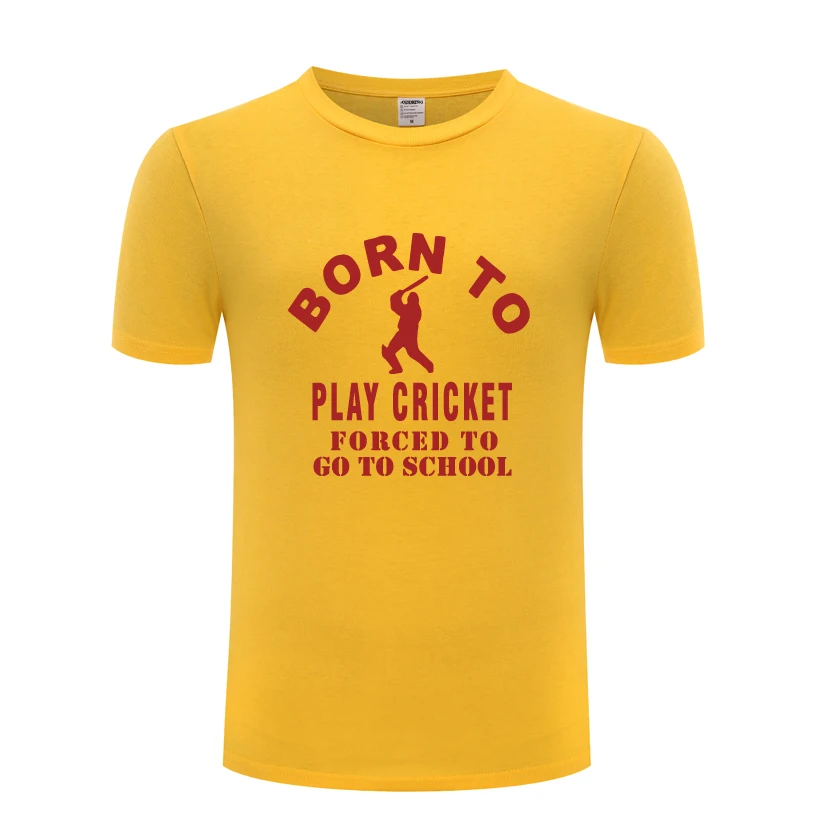 Забавная креативная Мужская футболка Born To Play Cricket новинка 2020 Повседневная