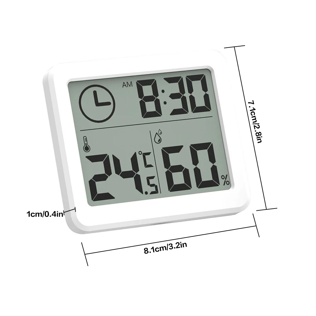 

Room Temperature Humidity Meter Gauge Digital Table Clock Household LCD Display Thermometer Hygrometer
