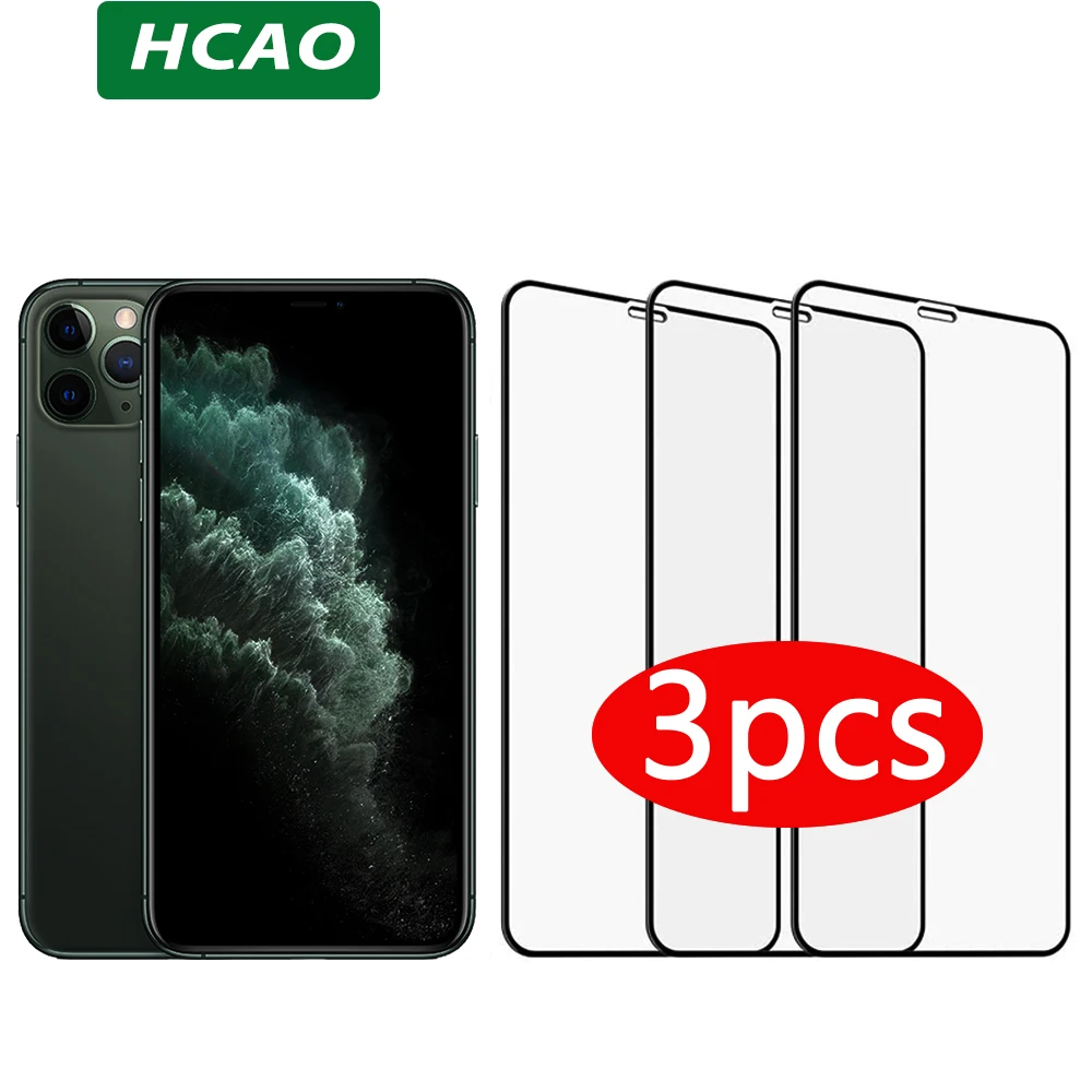 3 шт./упак. HCAO Защитное стекло для iPhone X XS 11 pro MAX на iphone XR Pro протектор экрана стекла