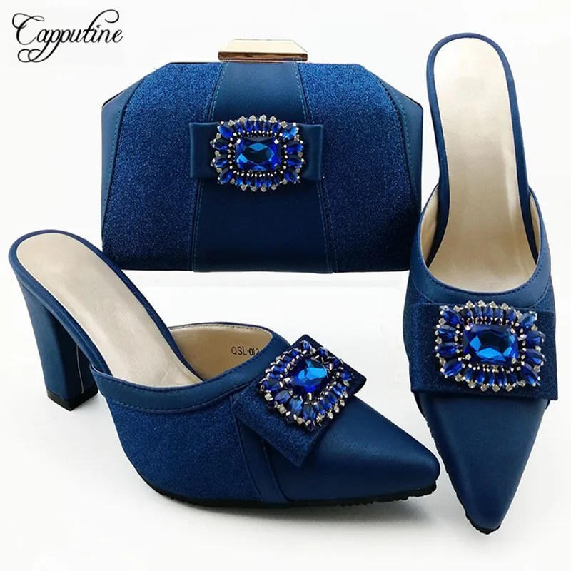 Capputine/комплект из новейшие туфли в африканском стиле и сумочки для свадьбы