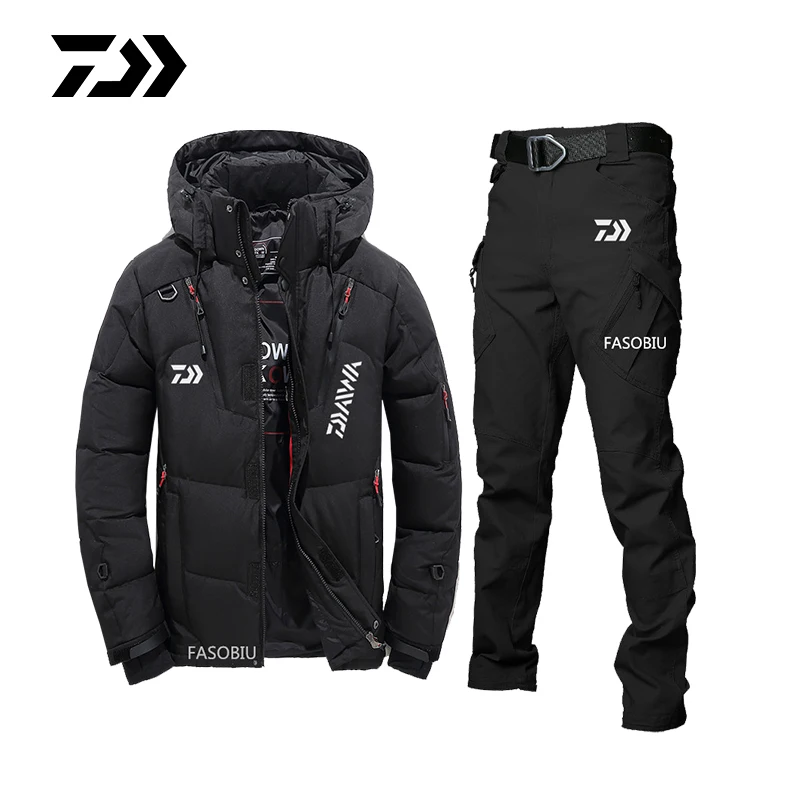 

Daiwa Suit for Fishing Jacket Waterproof Windproof Warm Thick Pants Fishing Clothes Sports Fishing Suit Winter Men Fishing Wear
