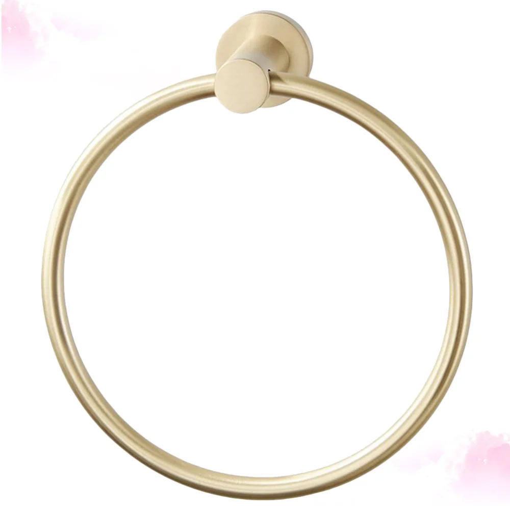 

Stainless Steel Towel Hook Hanging Bathroom Towel Ring Creative Towel Hook (Golden)