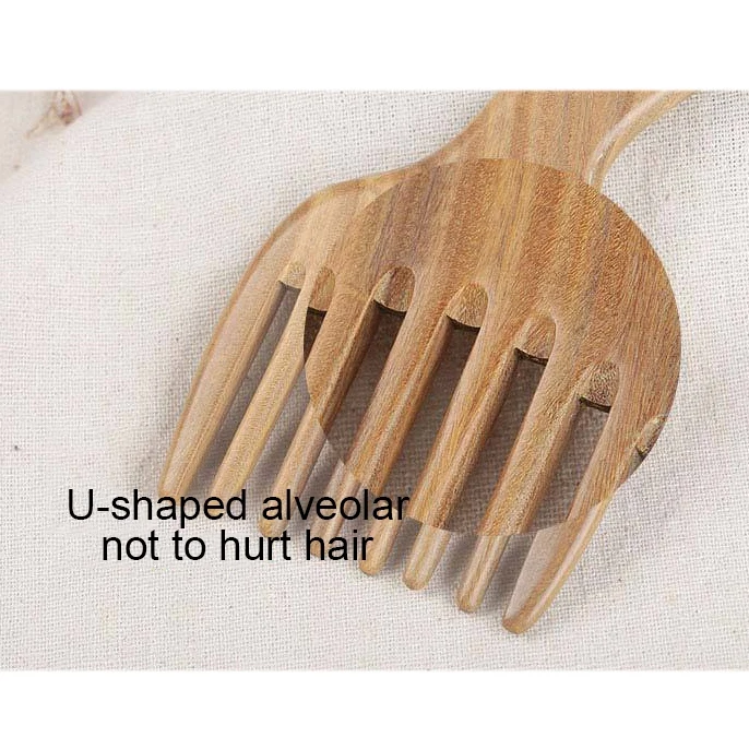

Hair Straightener Wide Tooth Comb Wooden Massage Brush Hair Anti-Static Wooden Hair Comb