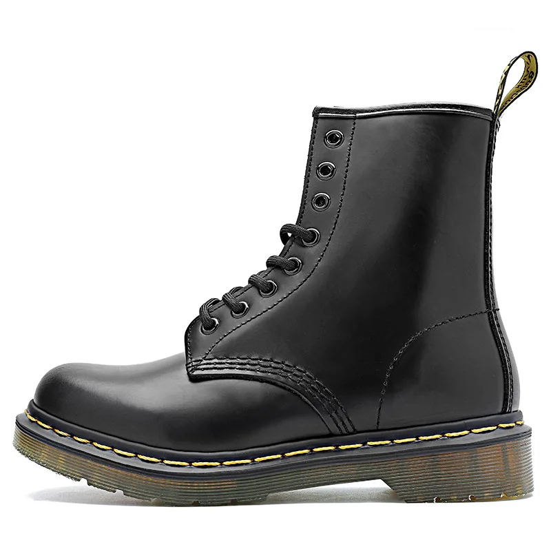 

2021 New Men's and Women's Martin Boots, Leather Casual, Trendy Short Boots, Stitching, Lovers Shoes, Motorcycle Boots