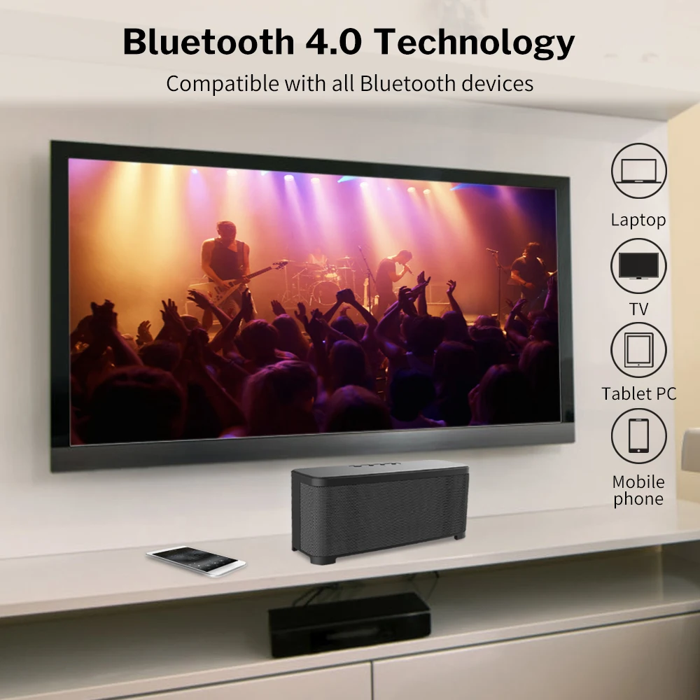 Бас мощный Bluetooth динамик домашняя беспроводная стерео звуковая система 2,1 канал колонка с сабвуфером для компьютера ноутбука ПК