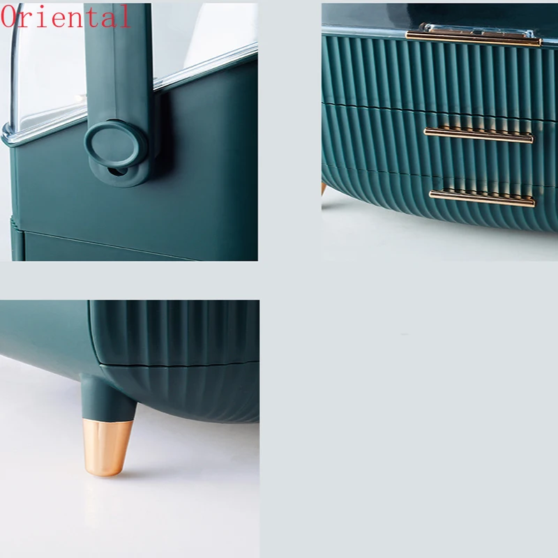 

Fashion Big Capacity Cosmetic Storage Box Waterproof Dustproof Bathroom Desktop Beauty Makeup Organizer Skin Care Storage Drawer