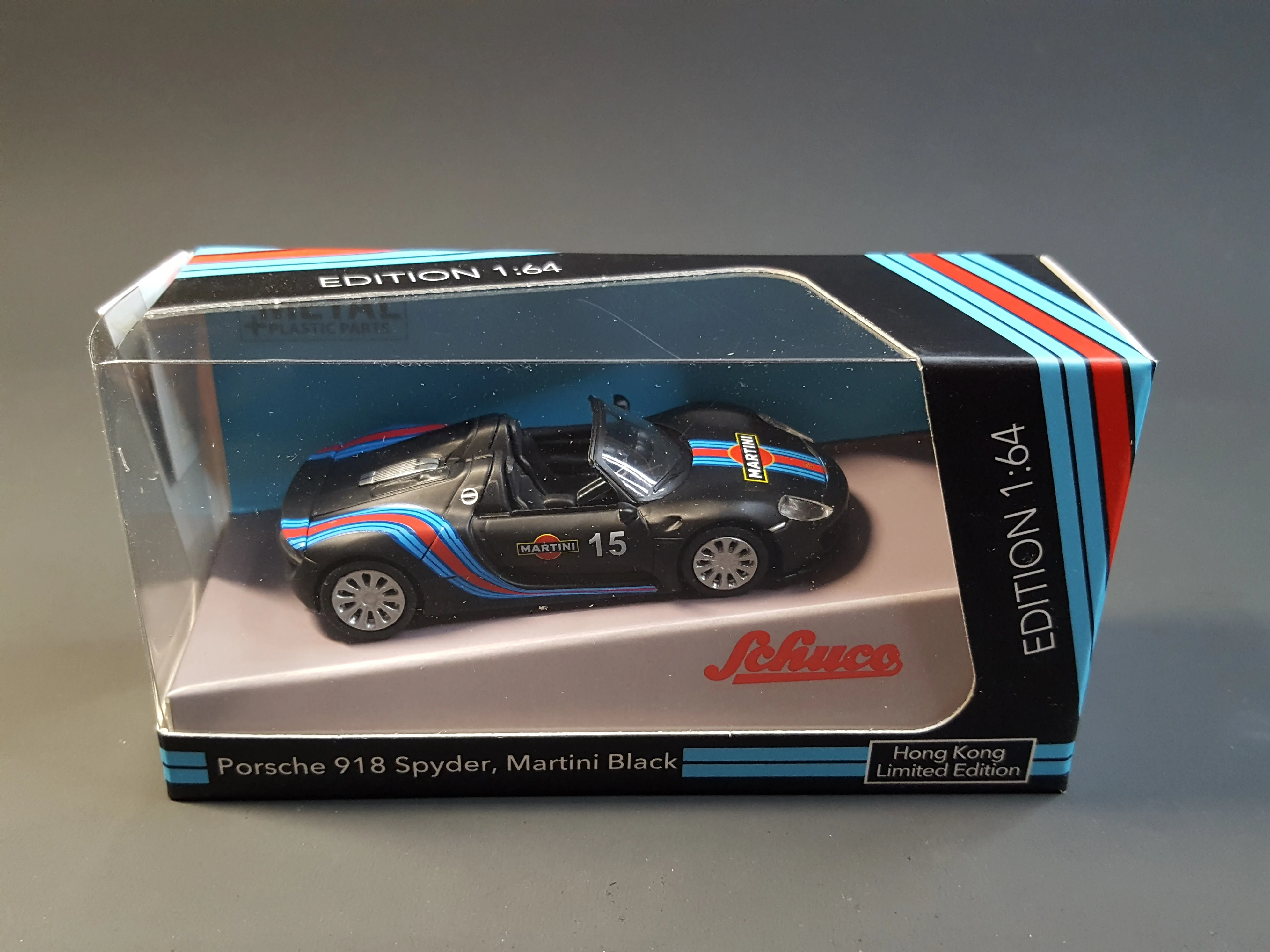 

Schuco 1/64 918 Spyder Martini #15 Hong Kong Limited Edition Die Cast Model Car Collection Limited