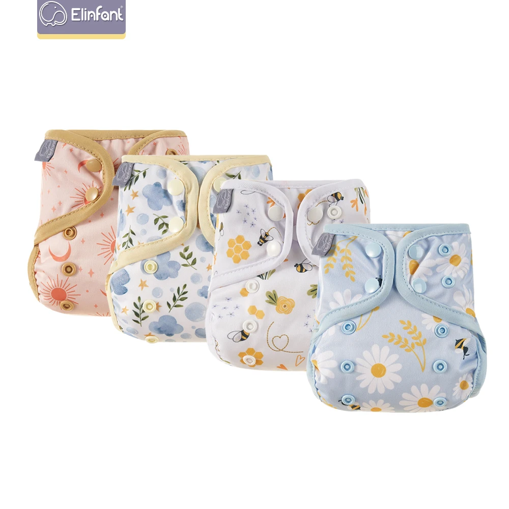 Elinfant-cubierta de pa&ntilde;al de reci&eacute;n nacido, 10 Uds., 6kg, ecol&oacute;gico, impermeable, reutilizable, lavable-0