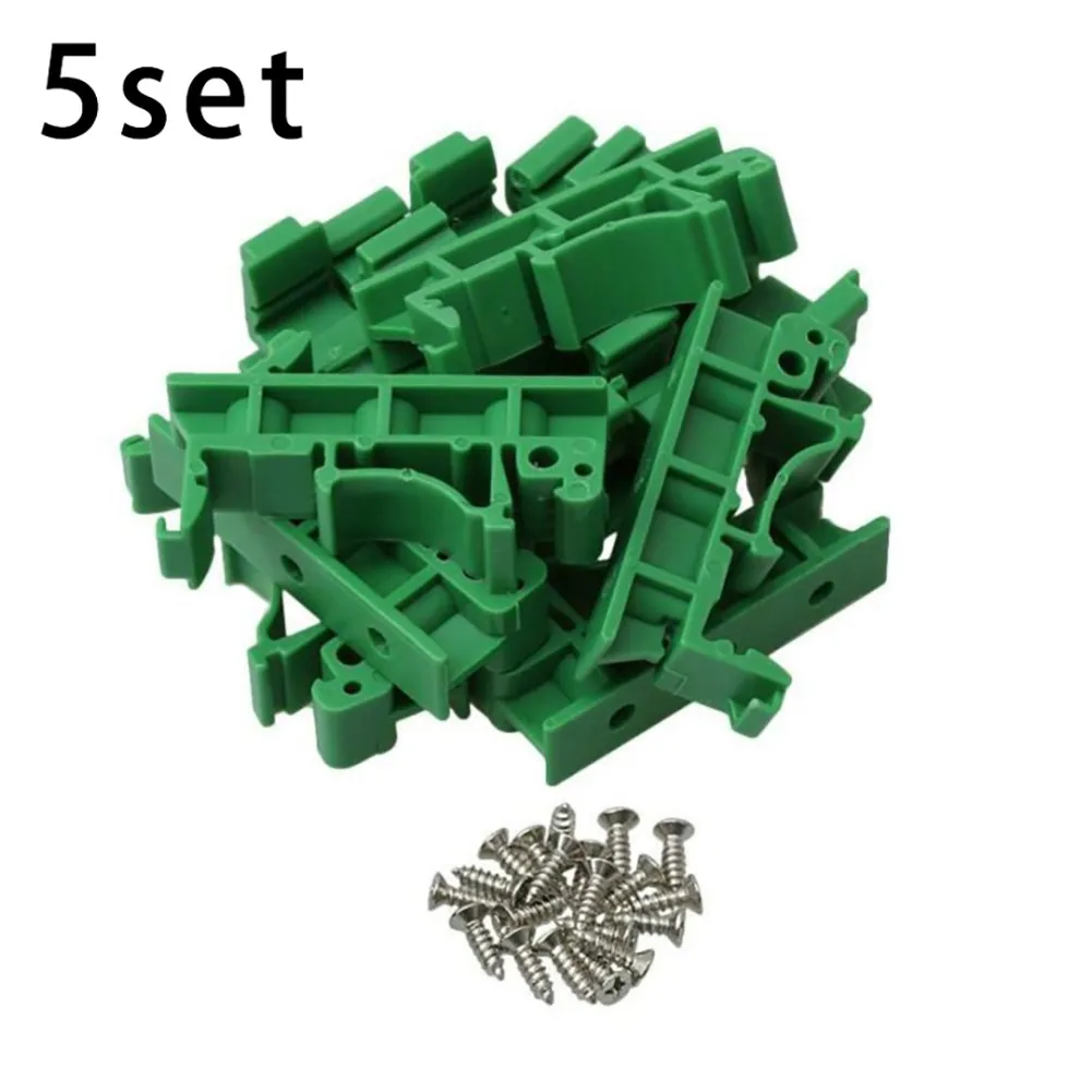 

5 Set DRG-01 PCB DIN 35 Rail Adapter Circuit Board Mounting Bracket Mount Holder Plastic For DIN 35 Mounting Rails 4.2x1x1.8cm