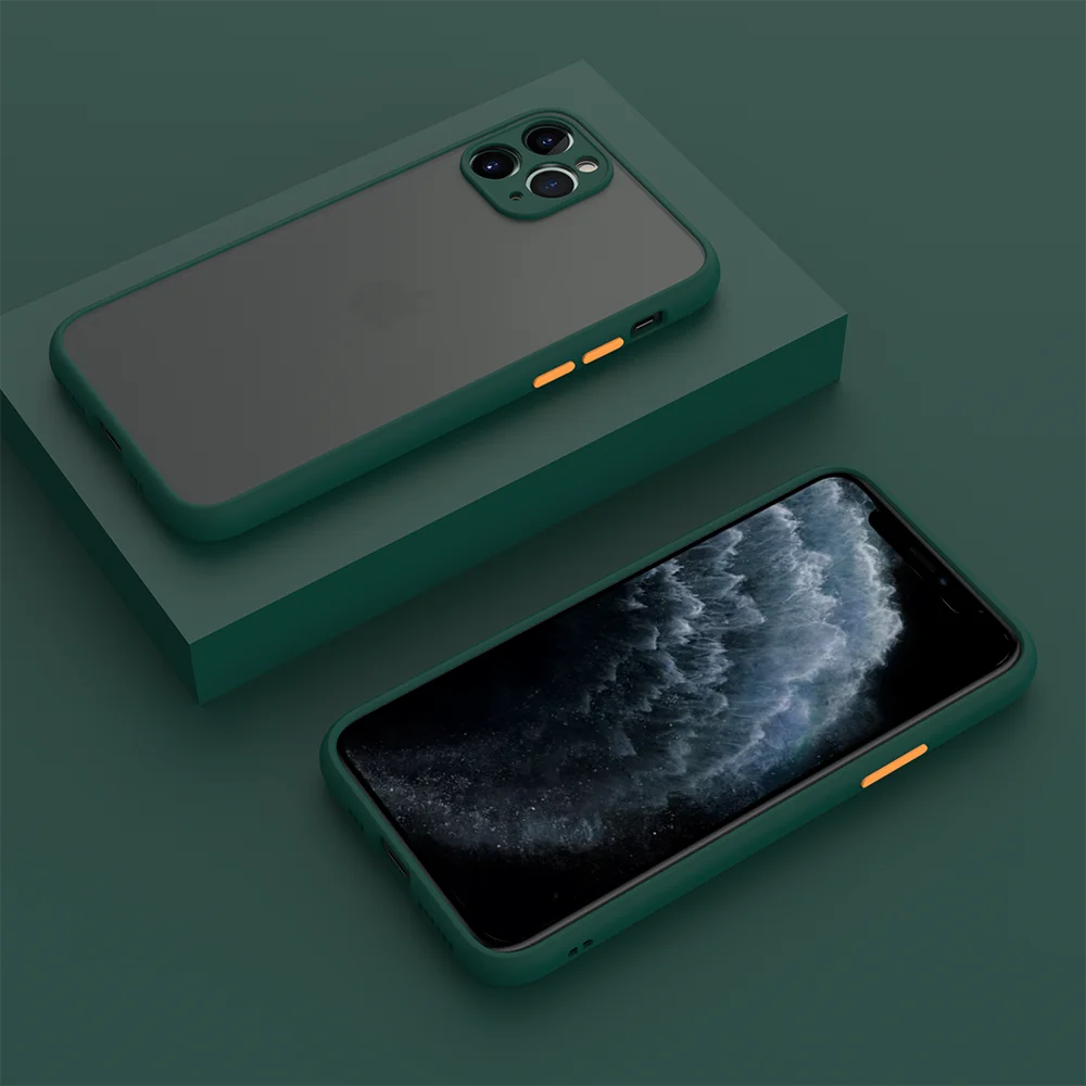 Матовый чехол для iPhone 11 Pro Max 12 Mini 11Pro X XS XR 7 8 Plus SE 2020 6 S силиконовый Защита камеры