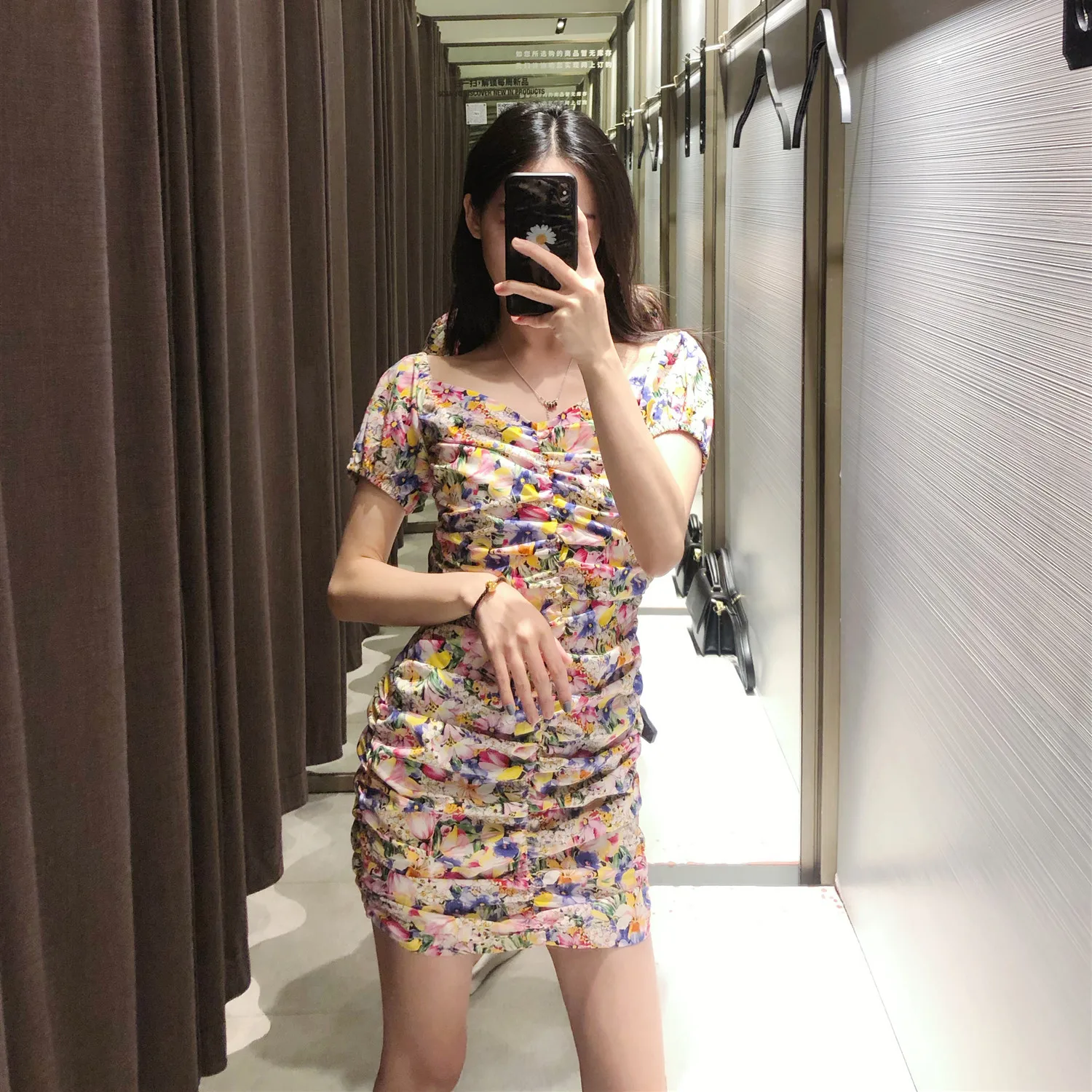 Женское платье Весна/Лето 2020 новое модное милое плиссированное с цветочным