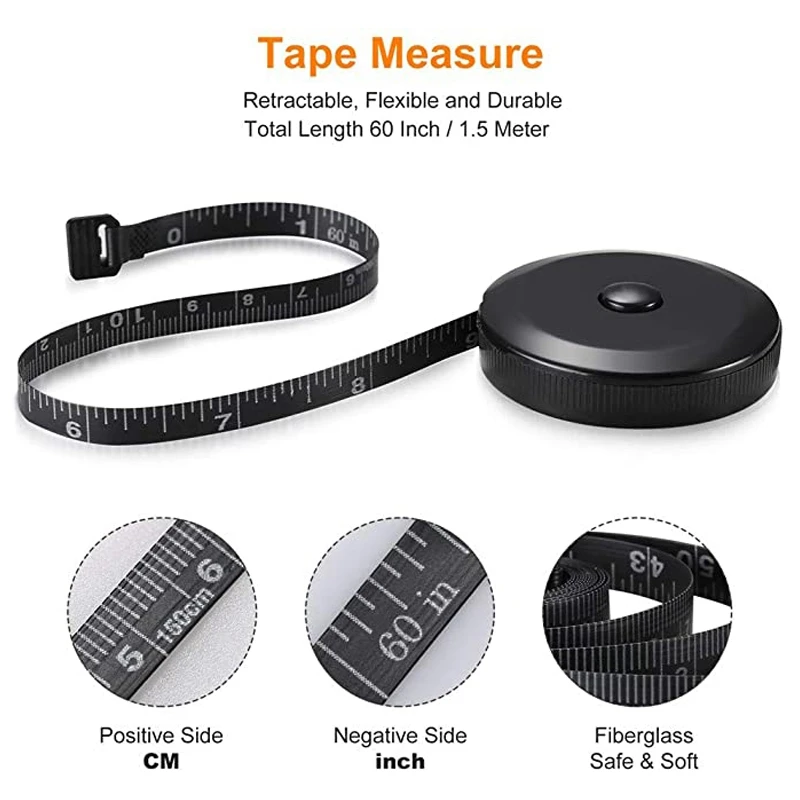 

2Pcs Tape Measure the Measuring Tape for Body Size Measurement and Small Sewing Tape Measure for Tailors 60Inch 150cm