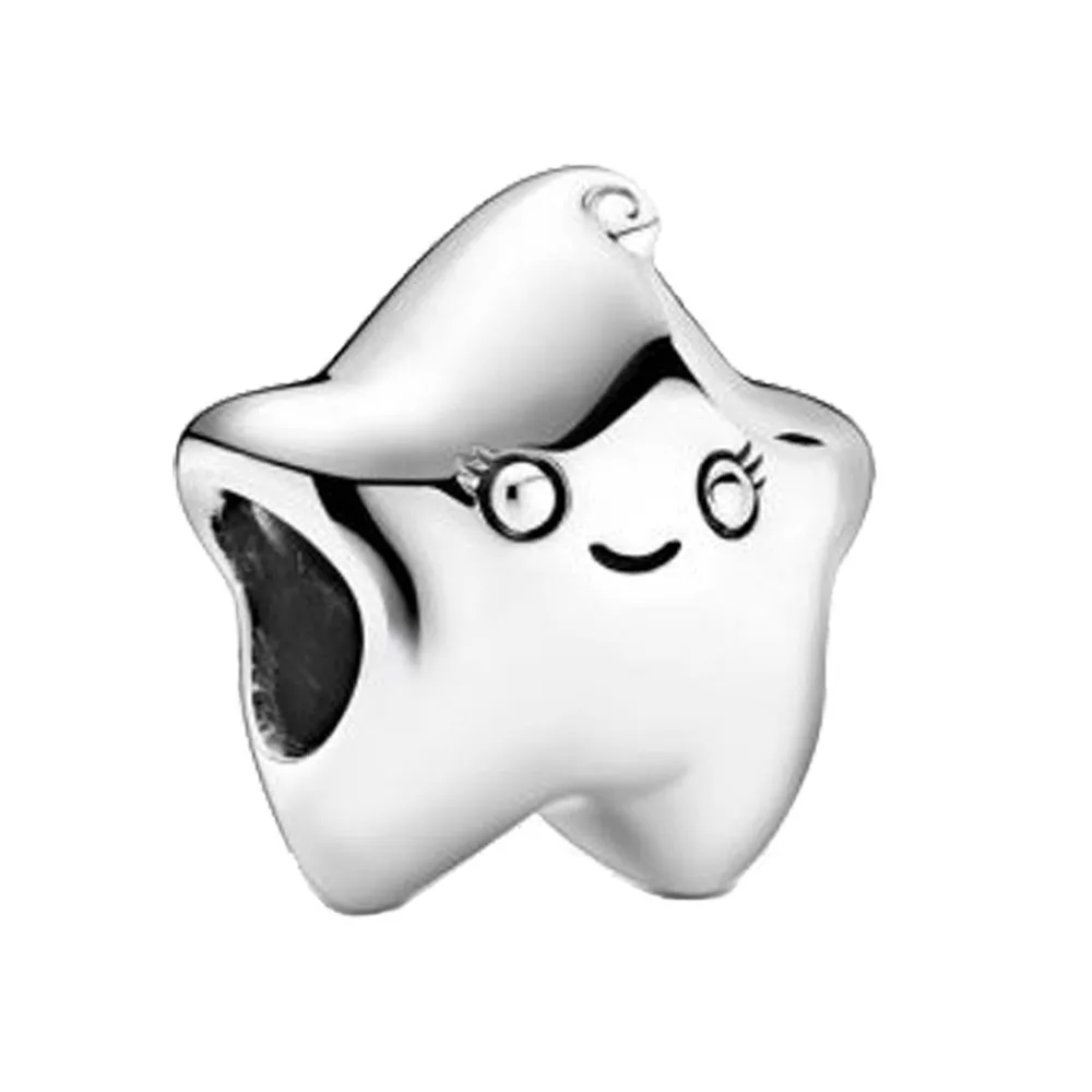 

Зима 2020, новинка, подвеска в виде звезды, подходит для оригинального браслета pandora, рождественские украшения