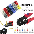 1200 шт.кор. обжимной соединитель для клемм проводов, изолированные неизолированные наконечники проводов