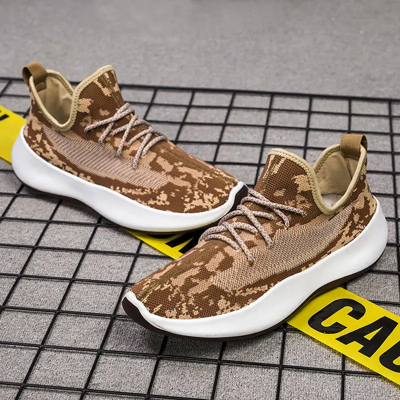 2020 Новая мужская обувь трикотажные кроссовки мужские клиновидные теннисные для