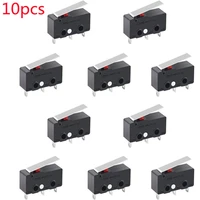 10pcslot spdt 1no 1nc hinge lever momentary push button micro limit switch ac 5a 125v 250v 3 pins black micro limit switchs