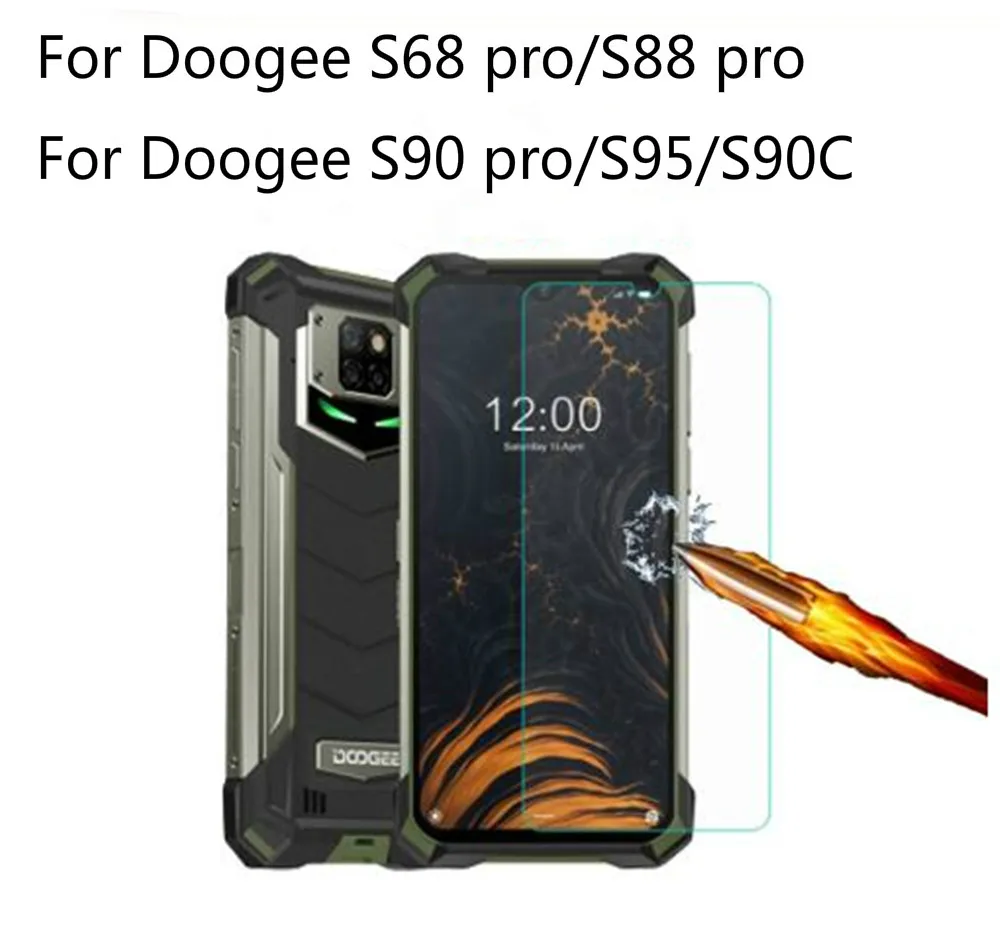 

Закаленное стекло Для Doogee S88, S68, S90 Pro, Защита экрана для Doogee S90C, S95, S88pro, защитная пленка, стекло, 2 шт.