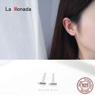 Женские круглые минималистичные серьги La Monada, серебряные серьги-гвоздики 925 пробы, серебряные серьги-гвоздики 925 пробы