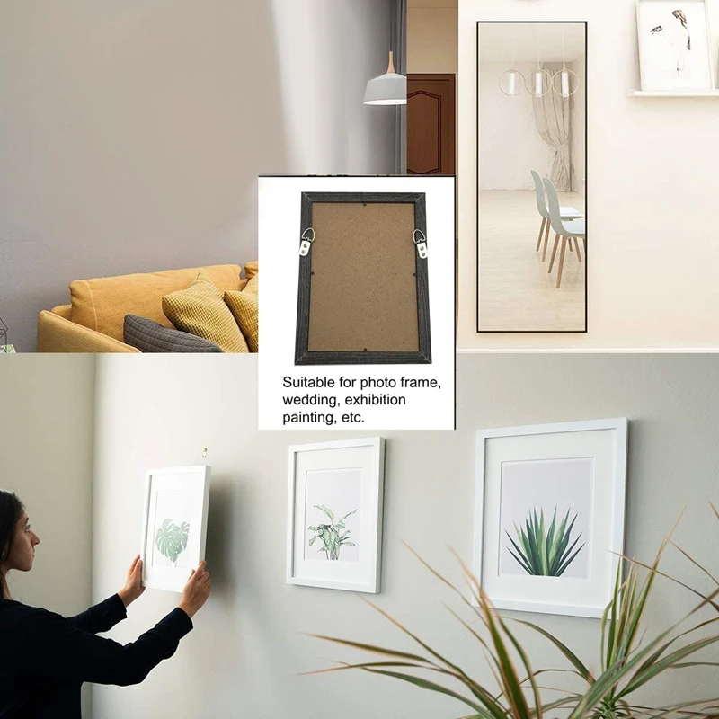 

270Pcs Picture Hangers Sawtooth D-Ring Picture Hanging Kit with Screws,Picture Hanging Hardware for Photos & Home Decor