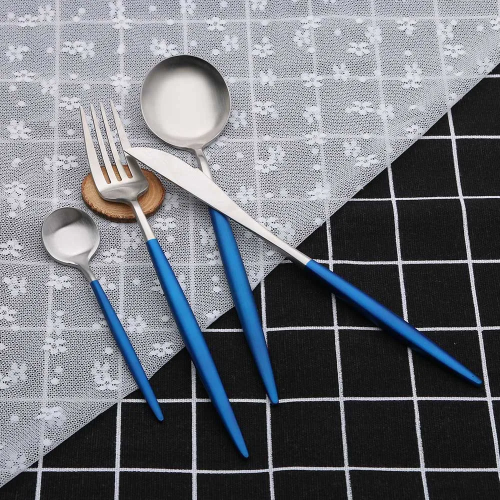 4 шт. в наборе столовые приборы португальском стиле вилка ложка для дома кухни