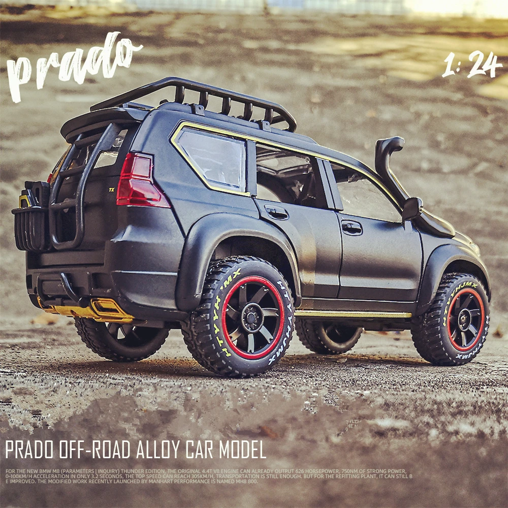1:24 Toyota Prado SUV модель автомобиля из сплава литая металлическая игрушка