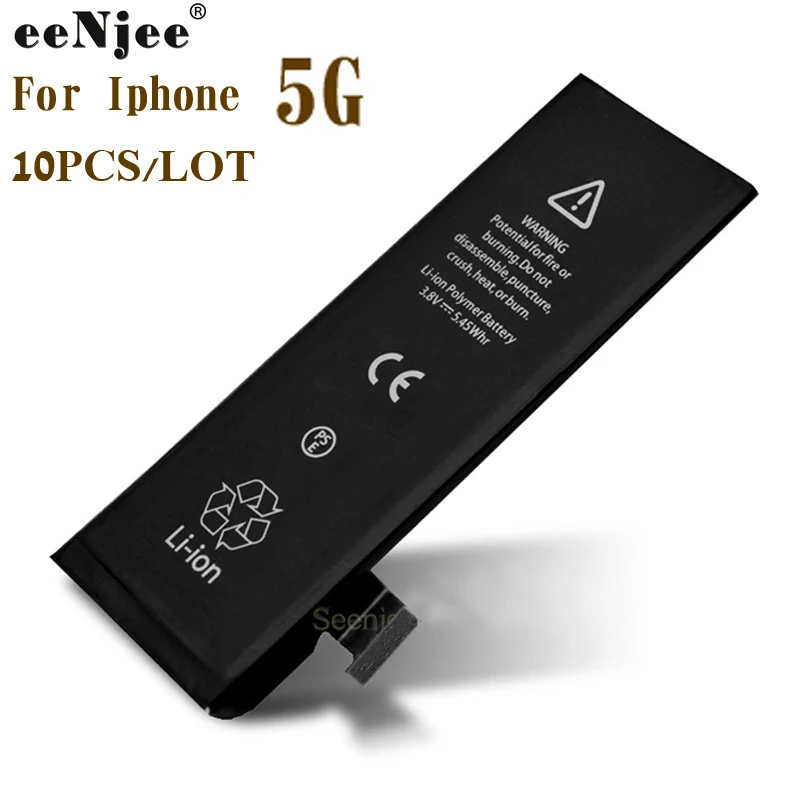 EENJEE 10 шт. батареи сотового телефона для Iphone 5G Шэньчжэнь завод 1440 мАч AAA качество