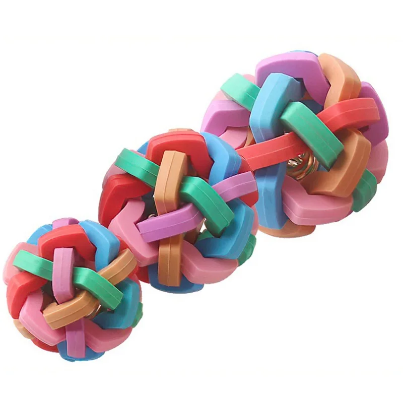

Hot-selling Pet Toys Dog Teeth Cleaning Tools Colorful Sounding Bell Ball Interactive Toys Pet Accessories Funny Dog Artifact