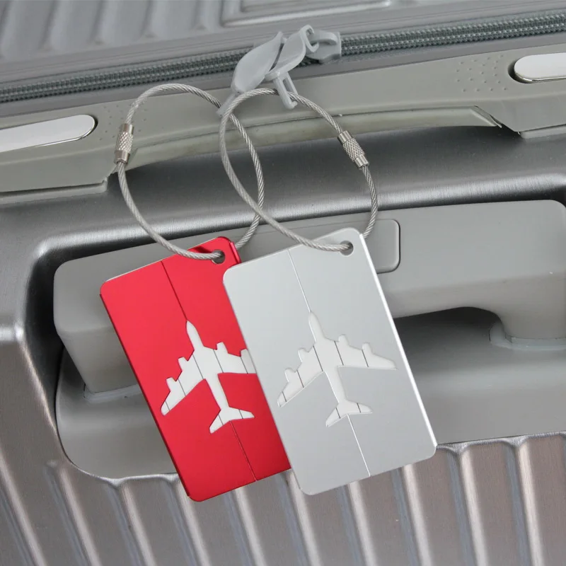 Самолет Форма Матовый квадратный багаж идентификатор метки чемодан личность