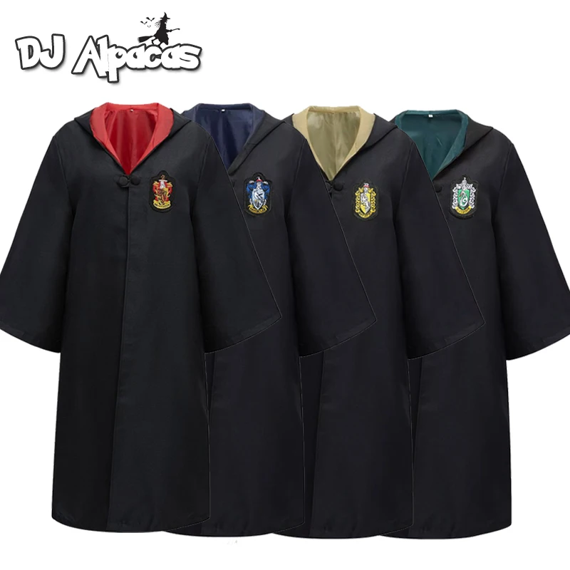 

Костюм на Хэллоуин для взрослых и детей, магический школьный косплей, халат, свитер, галстук, палочка, аксессуары для костюмов на Хэллоуин