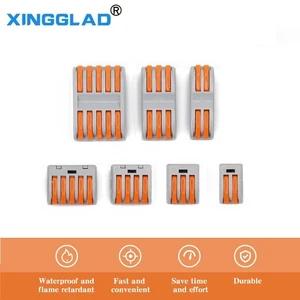 5 PCS Fast Electrical Wire Connectors Mini Terminal Block Universal Compact Push-in Terminal For Cable Connection