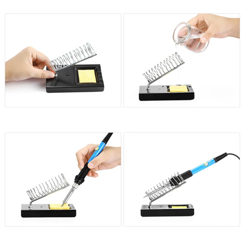 

16Pc Welding Soldering Iron Kit Adjustable Temperature Welding Tool with Soldering Tips Desoldering Pump Soldering Iron Stand Tw