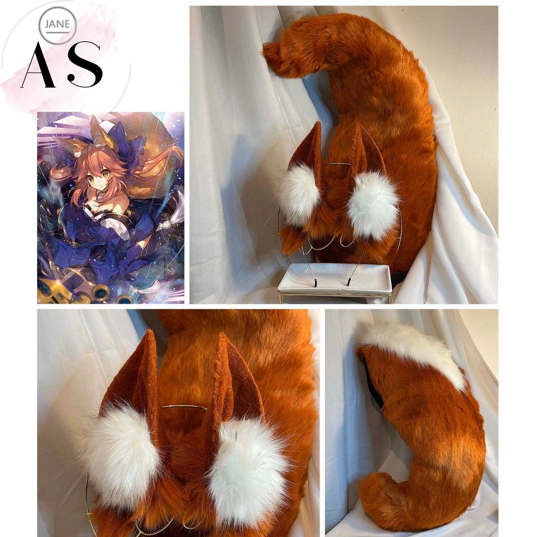 Новинка ручная работа тамамо нет Маэ искусственный зверь ухо KC хвост Волк кошка