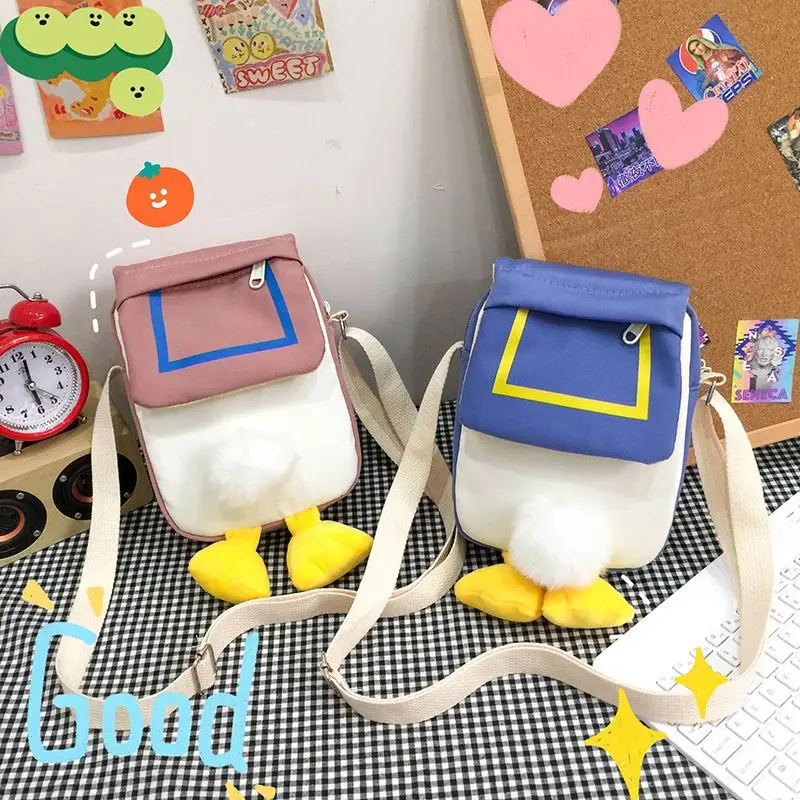 

2021 New Cute Little Fashion Ins Japanese Girl One-Shoulder Messenger Student All-Match Cartoon Canvas Birthday Gift