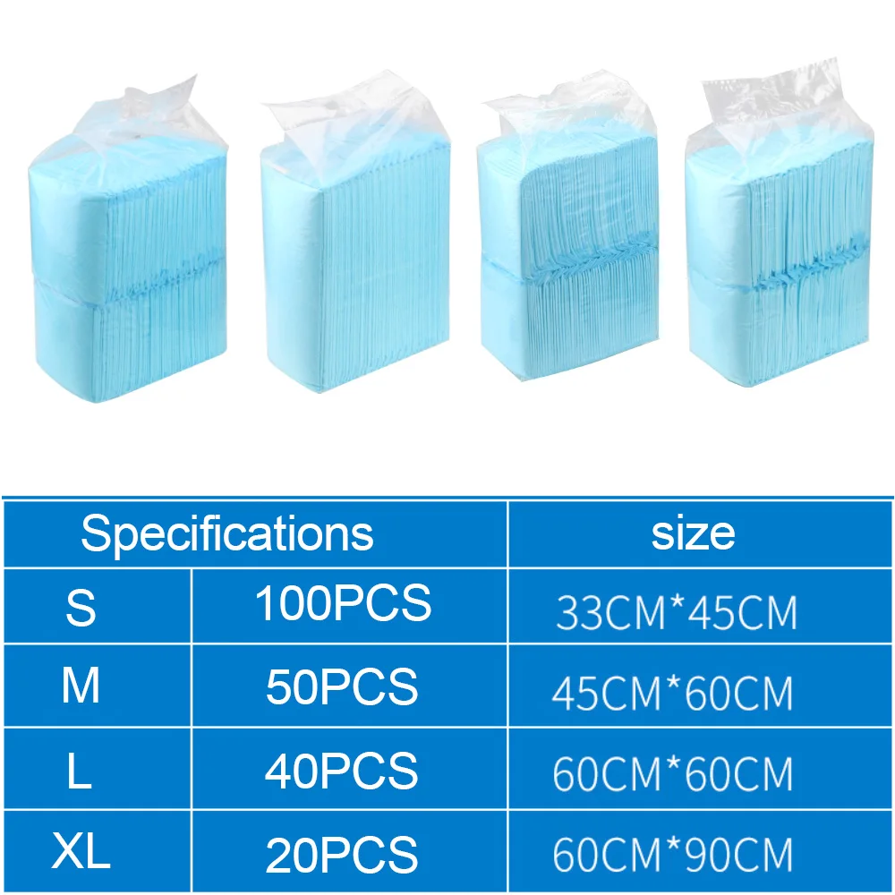 

4 Sizes Super Absorbent Pet Diaper Dog Training Pee Pads Disposable Healthy Clean Wet Mat For Cats Dog Pet Supplies