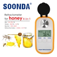 4 in 1 honey beekeeping baumemeter hydrometer refractometer concentration meter sugar content in honey water detector 0 94 brix