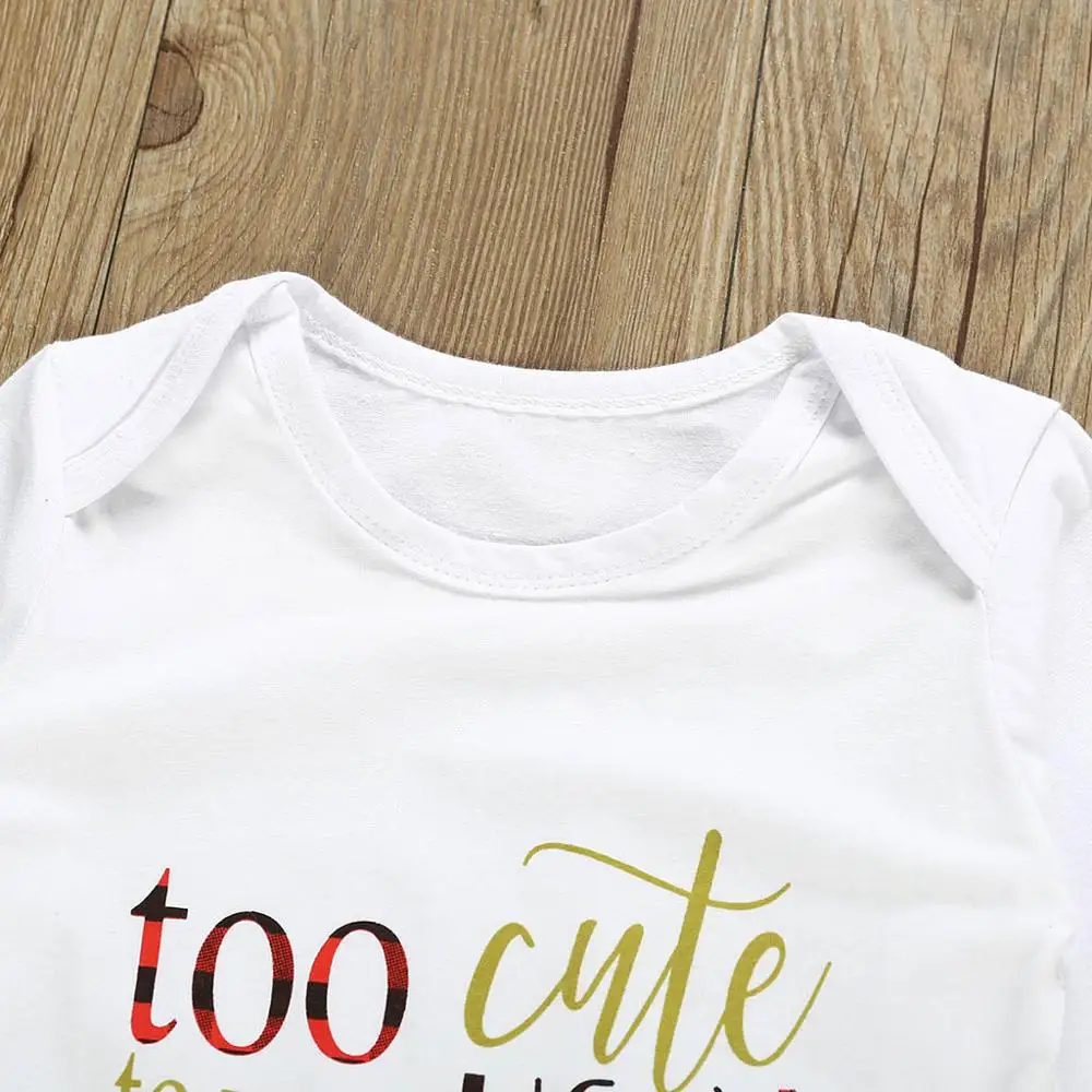 Милая Одежда для девочек Лидер продаж новый комбинезон с принтом рождественских