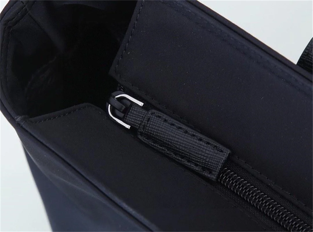 

Men's black waterproof nylon shopping designer briefcase laptop bag large capacity retro fashion office handbag