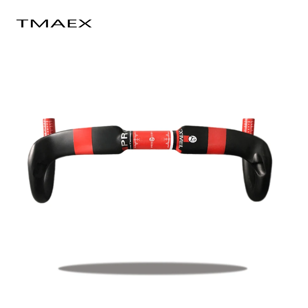 TMAEX полный углеродное волокно руль для велосипеда красный UD матовый шоссейного 31
