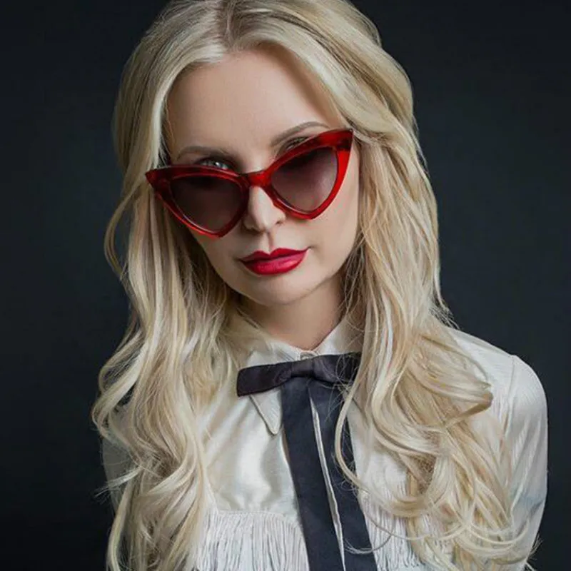 

Love Heart Sunglasses Women Big Frame Personality Sunglass Fashion Cute Sexy Retro Cat Eye Vintage SunGlasses Pink Female