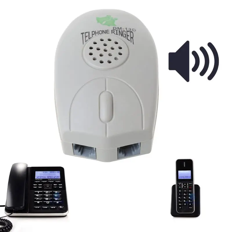 

2021 New Amplifier Landline Phone Bell Ringer Extra Loud Telephone Ring for the Old Elder