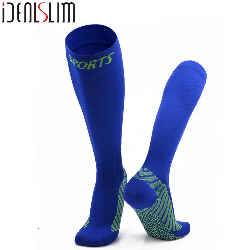 

IDEALSLIM Compression Socks Men Non Slip Sweat Absorbent Breathable Long Tube Socks Women Leg Support Stretch Sports Sock
