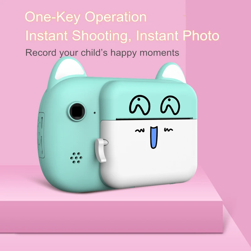 Детская цифровая видеокамера Милые детские перезаряжаемые 1080P 24MP с двойными камерами 2,4-дюймовый IPS-цветной экран Мгновенный запуск.