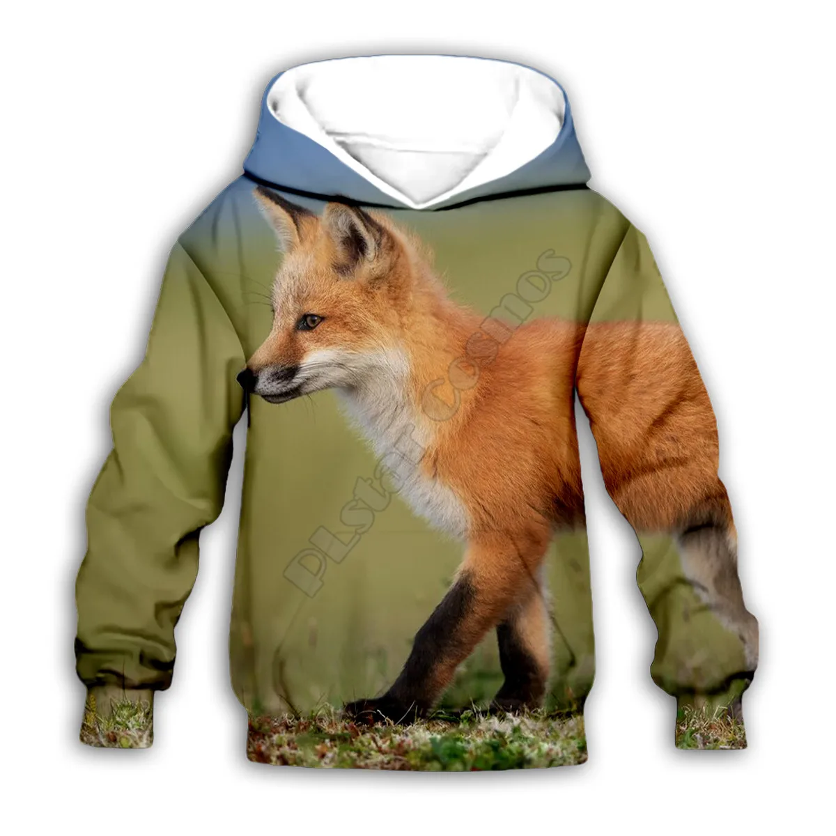 Худи с 3d принтом животных лисы семейный костюм футболка пуловер на молнии