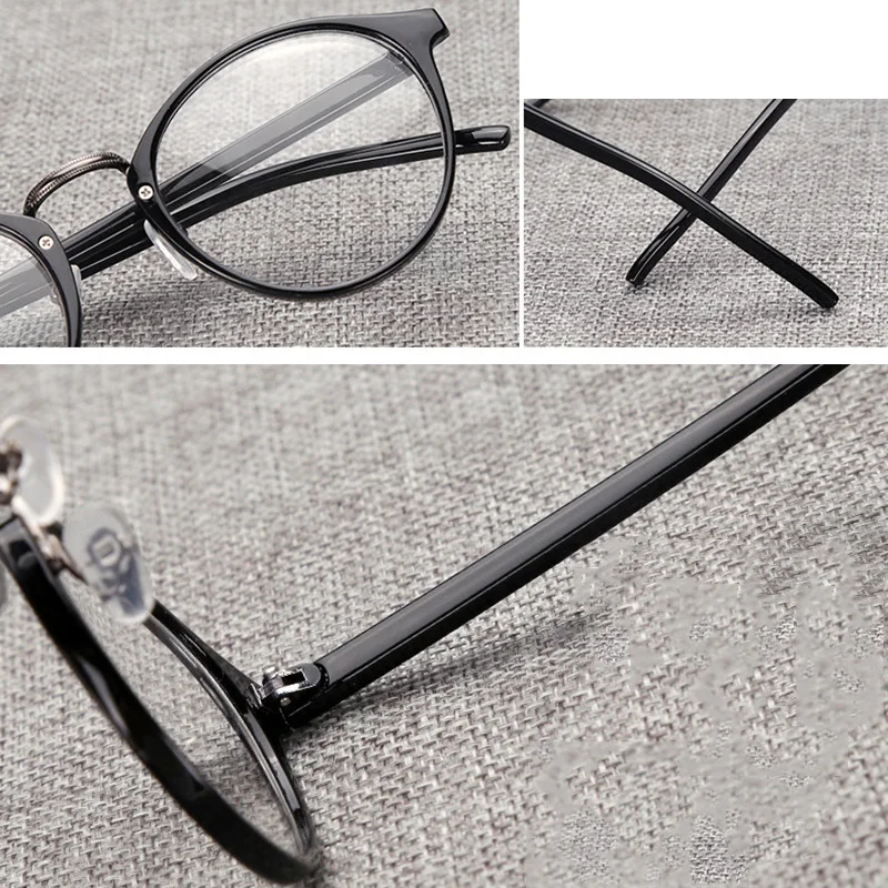 Очки Seemfly женские для близорукости с цветочным принтом металлические круглые