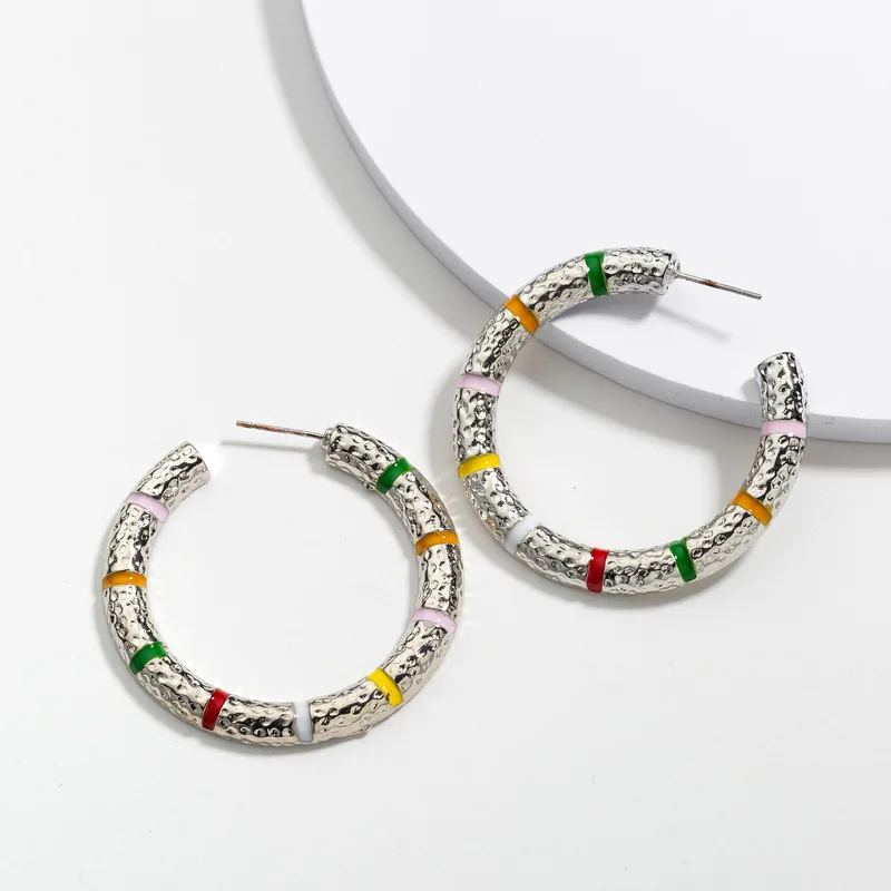 Женские винтажные серьги-гвоздики простые универсальные многоцветные серьги