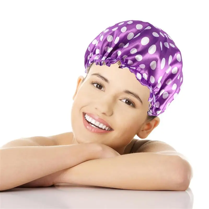 

5pcs Bathing Shower Caps Shower Hat Children Night Sleep Bonnet Mixed Pattern