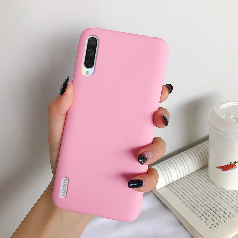 DPink Твердые Цвет силиконовый чехол для Xiaomi Mi 9 SE 9T Pro A1 A2 Lite A3 CC9e RedMi Note 8 7 Pro K20 6 6A 8A 8 карамельный мягкий чехол для телефона - Цвет: DPink