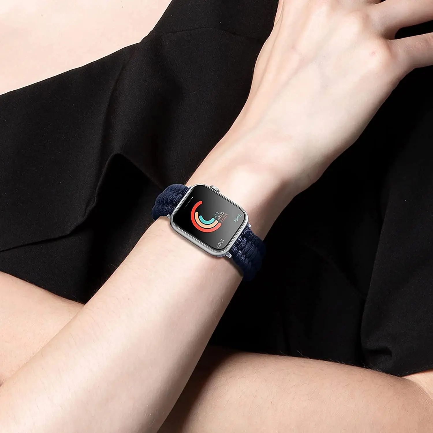 Nylon Braided For Apple Watch Band 38mm 40mm 41mm 42mm 44mm 45mm, Woven Replacement Strap for iwatch Series 6/5/4/3/2/1