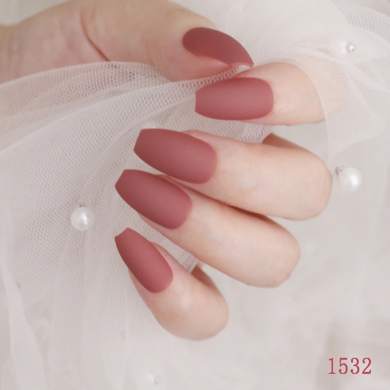 Dr. makeup однотонные тусклые Лаки матовые кончики для накладных ногтей поддельные